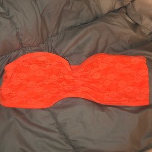 🛑 Victoria’s Secret PINK neon orange lace bandeau